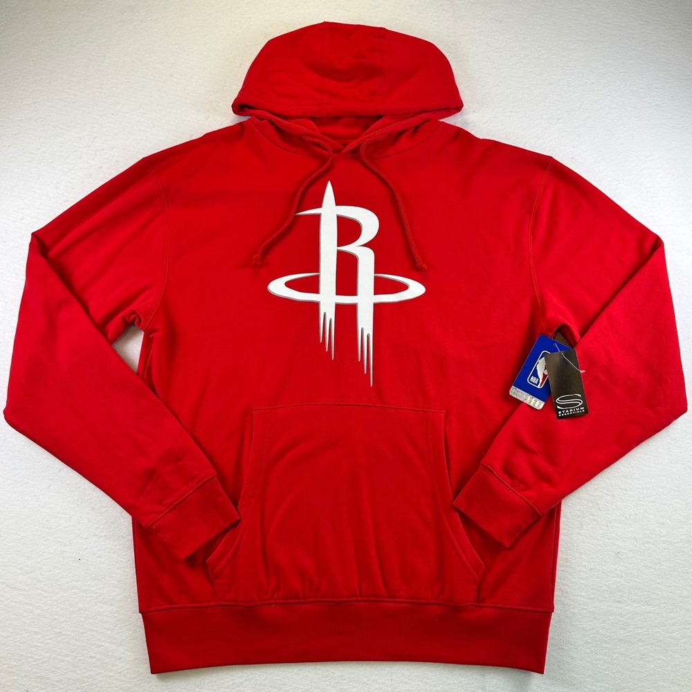 Stadium Essentials Houston Rockets NBA Origin Logo Hoodie Red Mens Large NEW